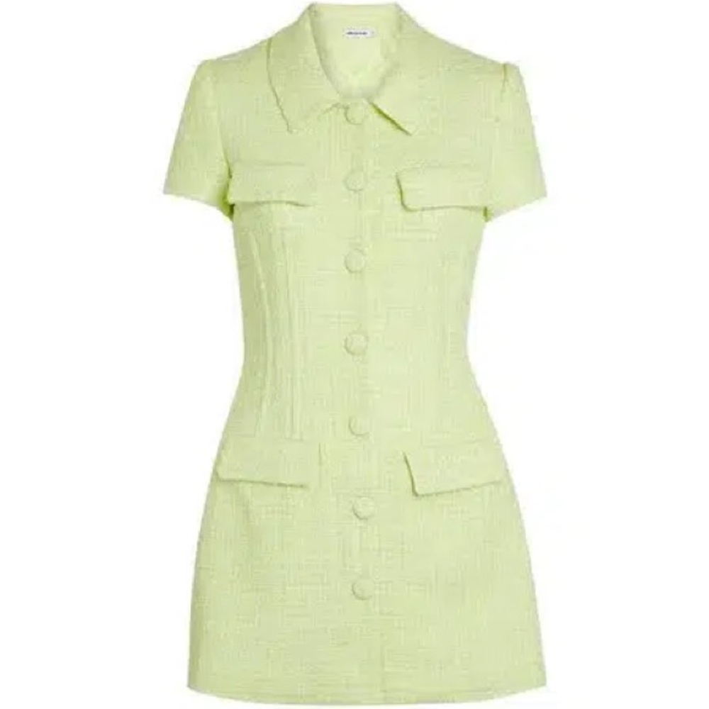 Self-Portrait Light Mint Tweed Mini Dress - Picture 6 of 9
